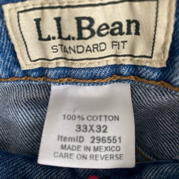 L.L. Bean Mens Light Wash Standard Fit Straight Leg Denim Jeans Size 33x30 - Picture 4 of 7